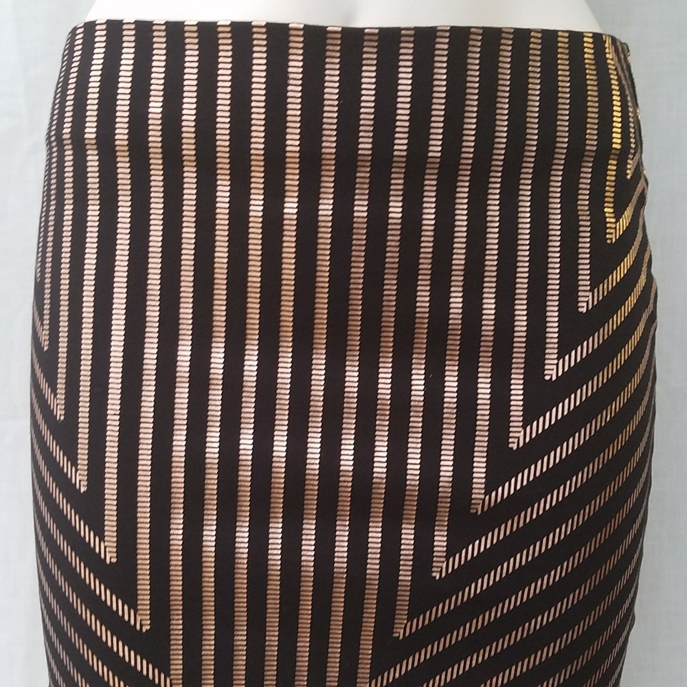 MINKPINK Black  & Rose Gold Mini Skirt